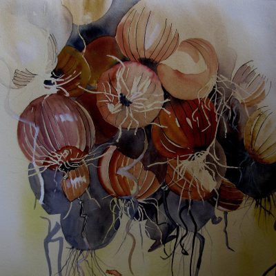 Greek Onions Watercolour Framed R 1,400 35x50cm